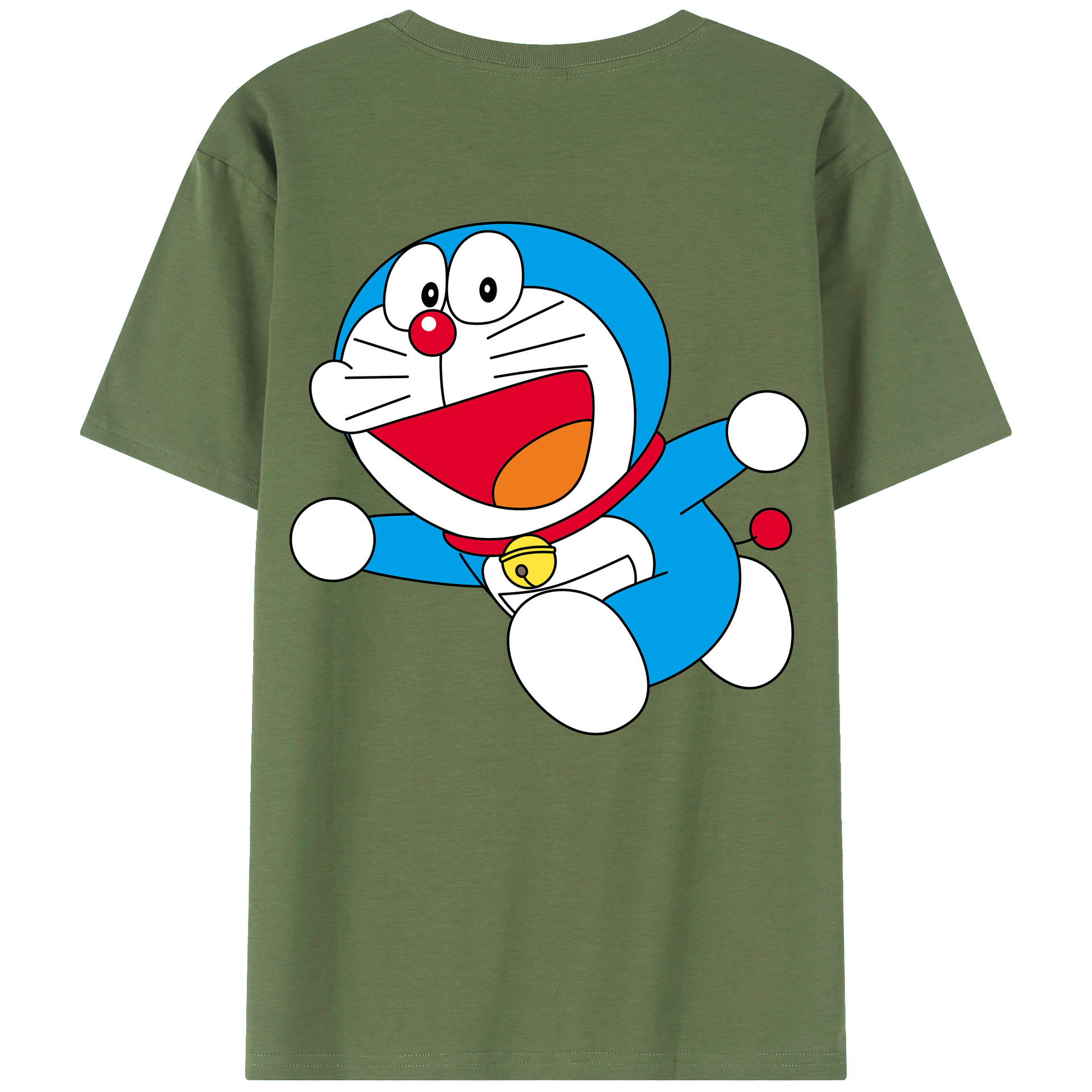 （画像用） ドラえもん Doraemon 綿100％ メンズ半袖Tシャツ（バックプリント） 通気性